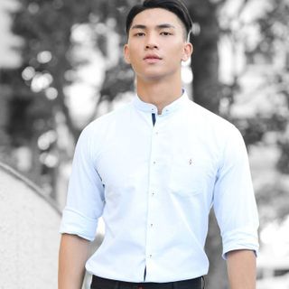 ÁO SƠ MI CỔ TÀU NAM TUTO5 MENSWEAR CÔNG SỞ HOẠT TIẾT CAO CẤP SLIM FIT COLLAR SHIRT PREMIUM CHỐNG NHĂN - TUTO5