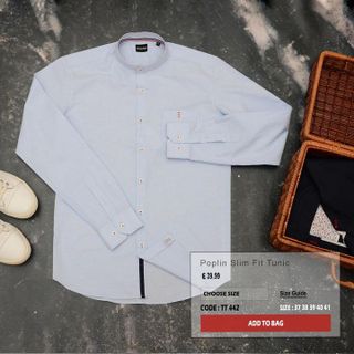 ÁO SƠ MI CỔ TÀU NAM TUTO5 MENSWEAR CÔNG SỞ HOẠT TIẾT CAO CẤP SLIM FIT COLLAR SHIRT PREMIUM CHỐNG NHĂN - TUTO5