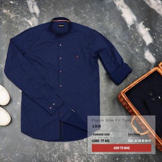 ÁO SƠ MI CỔ TÀU NAM TUTO5 MENSWEAR CÔNG SỞ HOẠT TIẾT CAO CẤP SLIM FIT COLLAR SHIRT PREMIUM CHỐNG NHĂN - TUTO5