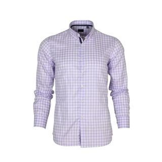 ÁO SƠ MI KẺ CARO NAM CÔNG SỞ DÀI TAY CAO CẤP ĐẸP SLIM FIT BUTON DOWN SHIRT CHỐNG NHĂN ĐỎ, TÍM, TRẮNG - TUTO5