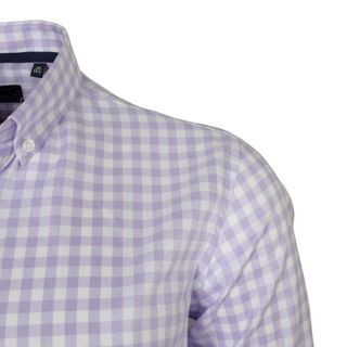 ÁO SƠ MI KẺ CARO NAM CÔNG SỞ DÀI TAY CAO CẤP ĐẸP SLIM FIT BUTON DOWN SHIRT CHỐNG NHĂN ĐỎ, TÍM, TRẮNG - TUTO5