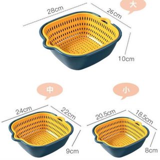 BỘ 6 RỔ VÀ CHẬU RỬA HOA QUẢ, RAU CỦ TIỆN LỢI