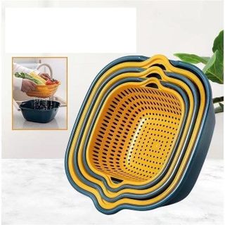 BỘ 6 RỔ VÀ CHẬU RỬA HOA QUẢ, RAU CỦ TIỆN LỢI