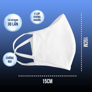 KHẨU TRANG VẢI DỆT KIM 2 LỚP KHÁNG KHUẨN CAO CẤP CÔNG NGHỆ NHẬT BẢN TRẮNG, ĐEN TÁI SỬ DỤNG 30 LẦN KTY1001- TUTO5
