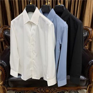 ÁO SƠ MI NAM CỔ Y TUTO5 MENSWEAR SMT03 - SƠ MI TRƠN TAY DÀI PHONG CÁCH HÀN QUỐC CAO CẤP FORM ÔM SLIM FIT LỊCH LÃM