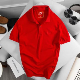 ÁO THUN POLO NAM REGULAR FIT PREMIUM TRƠN BASIC ĐỎ ATP01 - TUTO5