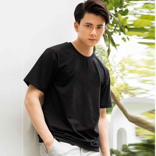 ÁO THUN NAM MENSWEAR PHÔNG NGẮN TAY CỔ TRÒN TRƠN BASIC REGULAR FIT PREMIUM - TUTO5