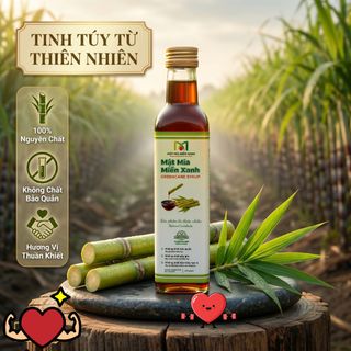 Mật Mía Nguyên Chất Tự Nhiên Chai Thủy Tinh 370g