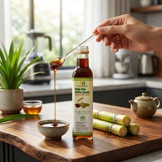 Mật Mía Nguyên Chất Tự Nhiên Chai Thủy Tinh 370g