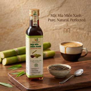 Mật Mía Nguyên Chất Tự Nhiên Chai Thủy Tinh 370g