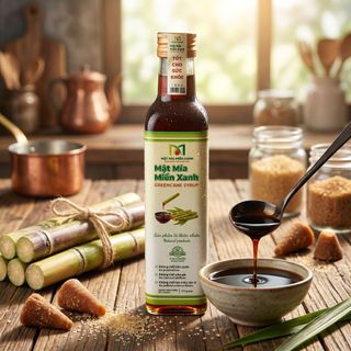 Mật Mía Nguyên Chất Tự Nhiên Chai Thủy Tinh 370g