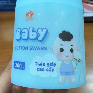 Tăm bông thân giấy cho bé ( Hộp 200 que)