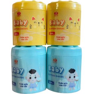 Tăm bông thân giấy cho bé ( Hộp 200 que)
