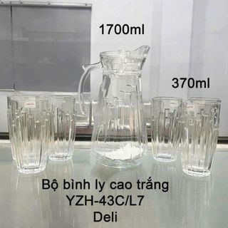 BỘ BÌNH THUỶ TINH KÈM 6 LY DELI YZH-43CL7 (T6)