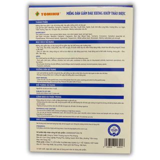 Miếng Dán Giảm Đau Xương Khớp Thảo Dược (Hộp 2 gói x 5 miếng)