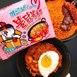 Combo 5 gói mì samyang khô gà vị carbonara sốt kem phô mai (hồng/140gr)
