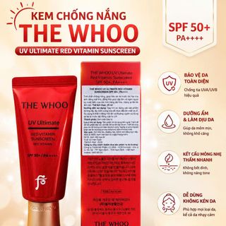 Kem chống nắng Whoo đỏ 25ml – hàng sẵn 2000 tuýp