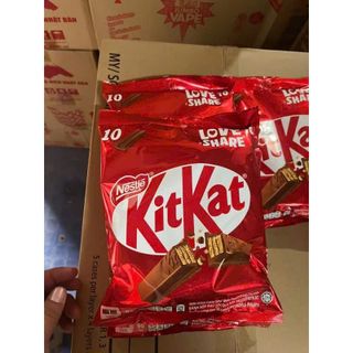 Bánh xốp phủ socola kitkat gói 204g (10 thanh x17g) date mới nhất