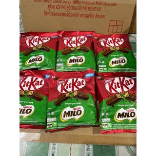 Túi 10 Thanh Bánh Xốp Phủ Socola KitKat Milo 16g