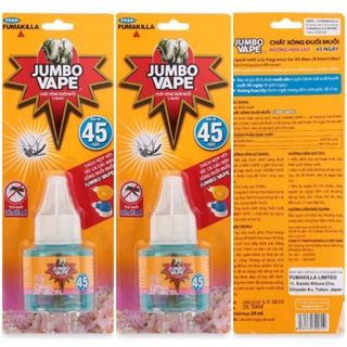 [Jumbo chính hãng] Combo 10 Chất Xông Đuổi Muỗi 45 Ngày Jumbo Vape (34ml)