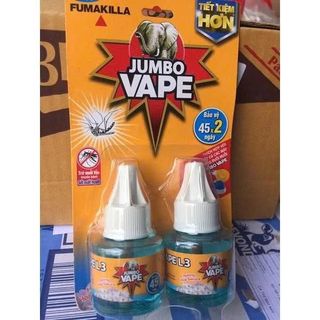 [Jumbo chính hãng] Combo 10 Chất Xông Đuổi Muỗi 45 Ngày Jumbo Vape (34ml)