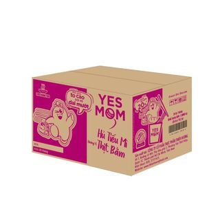 Thùng 24 Ly Hủ Tiếu Mì Thịt Bằm Yes Mom Có Xúc Xích 79.2g/ly - Thêm 20% Xúc Xích