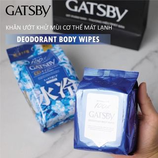 Khăn giấy ướt khử mùi diệt khuẩn Gatsby Ice CItrus cực cay mát nhất 30 tờ lau body nhật bản