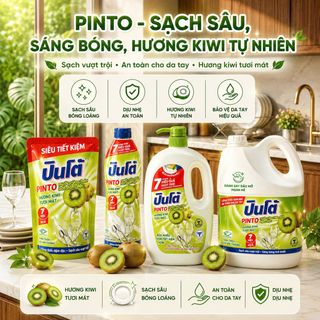 Nước rửa chén PINTO 1800ML - Hương Kiwi