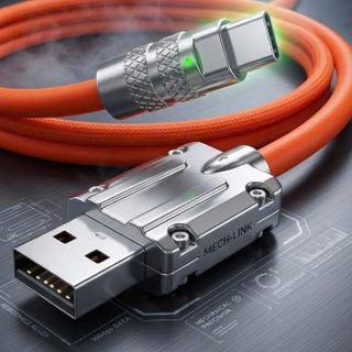 Dây Sạc Nhanh (USB - Type C) 1.0m - Loại Cáp To - Đầu Thép Siêu Bền- OEM