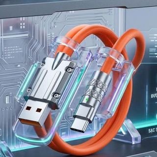 Dây Sạc Nhanh (USB - Type C) 1.0m - Loại Cáp To - Đầu Thép Siêu Bền- OEM