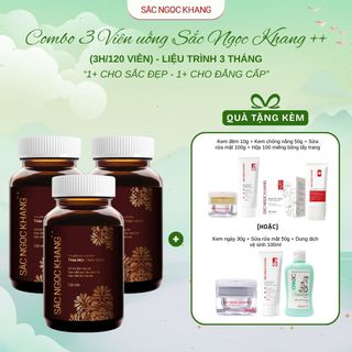 COMBO 03 Viên Uống Sắc Ngọc Khang ++ [Hộp 120 Viên] TẶNG 1 TRONG 2 QUÀ