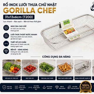 RỖ INOX LƯỚI THƯA CHỮ NHẬT 31x13x6cm (T200)