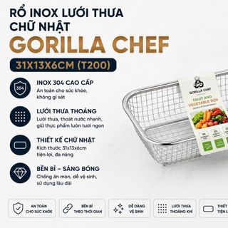 RỖ INOX LƯỚI THƯA CHỮ NHẬT 31x13x6cm (T200)