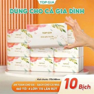 Khăn Giấy Ăn Rút Khô Sương Mai Top Gia Full VAT