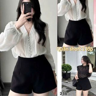 Quần đùi túi cao chíp ben có túi trong và dây kéo sau