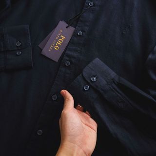 Sơ mi Cổ Trụ linen nam.
