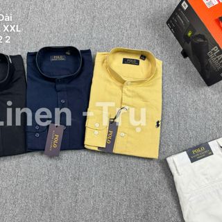 Sơ mi Cổ Trụ linen nam.