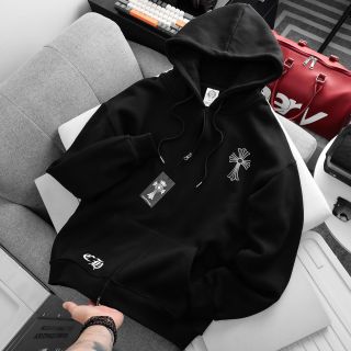 ÁO KHOÁC NÓN CHROME HOẠ TIẾT ZIP NAM. Chất nỉ da cá cotton xuất dư.