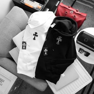 ÁO KHOÁC NÓN CHROME HOẠ TIẾT ZIP NAM. Chất nỉ da cá cotton xuất dư.