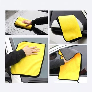 Khăn Lau Ôtô Cao Cấp 2 Mặt, 2 Lớp, Không Bám Bông, Thấm Hút Nước Siêu Nhanh
