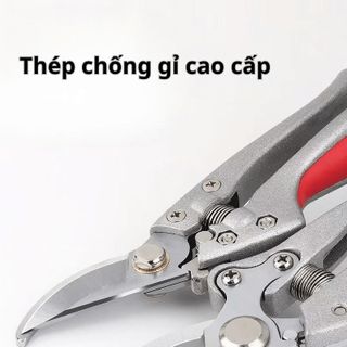Kéo cắt tỉa cành Sada 210mm thép SK5 Nhật Bản cao cấp, an toàn lưỡi siêu bén cắt chính xác không dập nát cành