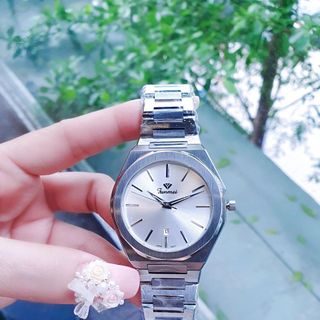 ĐỒNG HỒ COUPLE CHÍNH HÃNG FUNMEI F8035 DÂY THÉP BẠC FULLBOX TEM HÃNG