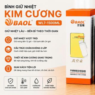 BÌNH GIỮ NHIỆT KIM CƯƠNG BAOL WL7-1500ml (T30)