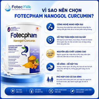 Sữa Nghệ FotecPharm Nanogol Curcumin 400g Hỗ Trợ Cải Thiện Các Vấn Đề Dạ Dày Ít Ngọt Ngấy FotecMilk