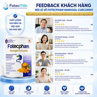 Sữa Nghệ FotecPharm Nanogol Curcumin 400g Hỗ Trợ Cải Thiện Các Vấn Đề Dạ Dày Ít Ngọt Ngấy FotecMilk