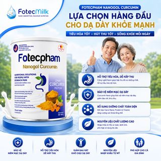 Sữa Nghệ FotecPharm Nanogol Curcumin 400g Hỗ Trợ Cải Thiện Các Vấn Đề Dạ Dày Ít Ngọt Ngấy FotecMilk