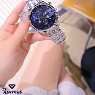ĐỒNG HỒ NAM CHÍNH NGẠCH FUNMEI F2121 CHRONOGRAPH DÂY THÉP FULLBOX HOÁ ĐƠN