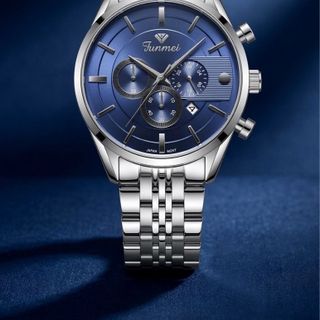 ĐỒNG HỒ NAM CHÍNH NGẠCH FUNMEI F2121 CHRONOGRAPH DÂY THÉP FULLBOX HOÁ ĐƠN