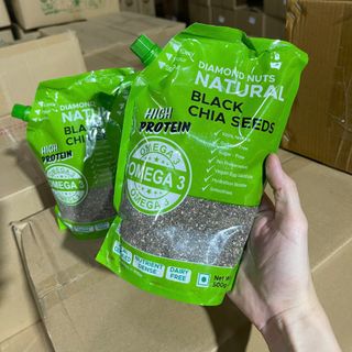 Hạt Chia Đen Túi Xanh Lá 500gr Nhập Khẩu Full VAT