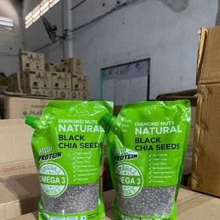 Hạt Chia Đen Túi Xanh Lá 500gr Nhập Khẩu Full VAT
